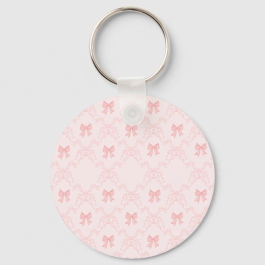 Pink Bow Aesthetic Notebook – Cute & Feminine Sleutelhanger (Achterkant)