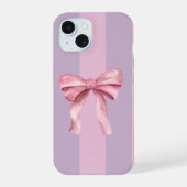 Pink Bow Aesthetic Phone Case iPhone 15 Case (Achterkant)