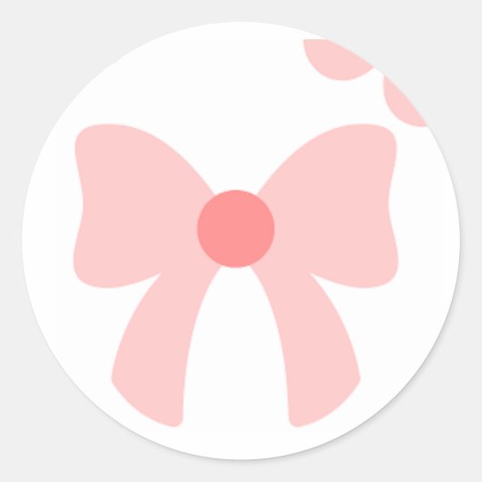 Pink Bow Aesthetic Sticker (Voorkant)