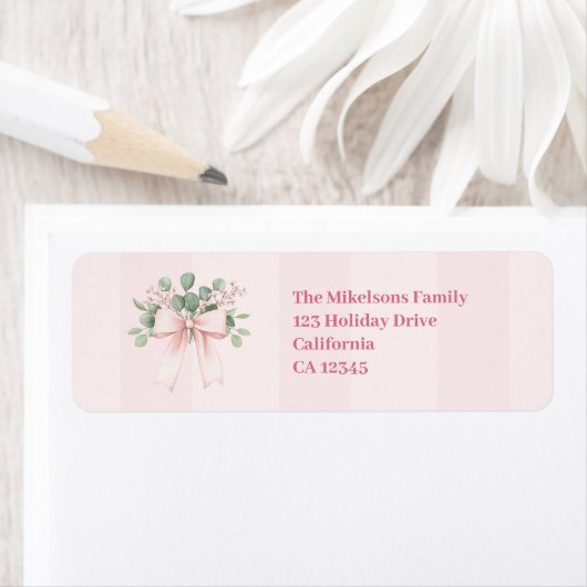 Pink Bow Afstudeerder Etiket (Insitu)