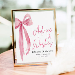 Pink Bow Afstudeerder Party Afstuderen advies en w Poster