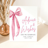 Pink Bow Afstudeerder Party Afstuderen advies en w Reclamebord Met Voetstuk