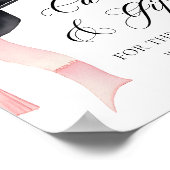 Pink Bow Afstudeerder Party Afstuderen Kaarten en  Poster (Hoek)