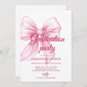 Pink Bow-Afstuderen Kaart (Voorkant / Achterkant)