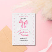Pink Bow Aqiqah uitnodiging