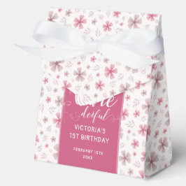 PINK BOW & ARCH FALL PUMPKIN FLOWERS BIRTHDAY BEDANKDOOSJES