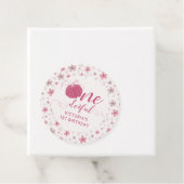 PINK BOW & ARCH FALL PUMPKIN FLOWERS BIRTHDAY BEDANKJES LABELS (In situ)