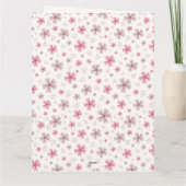 PINK BOW & ARCH FALL PUMPKIN FLOWERS BIRTHDAY KAART (Achterkant)