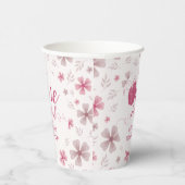 PINK BOW & ARCH FALL PUMPKIN FLOWERS BIRTHDAY PAPIEREN BEKERS (Rechts)