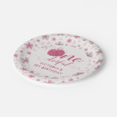 PINK BOW & ARCH FALL PUMPKIN FLOWERS BIRTHDAY PAPIEREN BORDJE (Gekanteld)