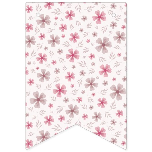 PINK BOW & ARCH FALL PUMPKIN FLOWERS BIRTHDAY VLAGGETJES (Tweede vlag)