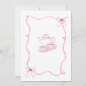 Pink Bow Baby Brouwt Thee Baby Shower Kaart (Achterkant)