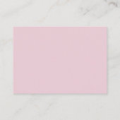 Pink Bow Baby Girl Elegant Diaper Raffle Informatiekaartje (Achterkant)