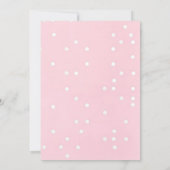 Pink Bow Baby Girl with Polka Dot Kaart (Achterkant)