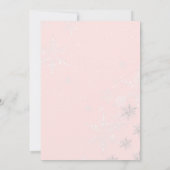 Pink Bow Baby Het is koud buiten Baby shower Kaart (Achterkant)