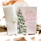 Pink Bow Baby Het is koud buiten Baby shower Kaart