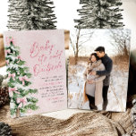 Pink Bow Baby Het is koud buiten Baby shower Kaart<br><div class="desc">Voeg een gezellige en feestelijke touch toe aan uw baby shower met onze Pink Bow Christmas Baby It's Cold Outside Photo Baby shower Invitation! Met een delicate roze strik en een ontwerp met een winterthema, is deze uitnodiging perfect voor het vieren van uw komende bundel van vreugde tijdens de feestdagen....</div>