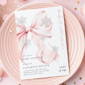 Pink Bow Baby Het is koud buiten Baby shower Kaart