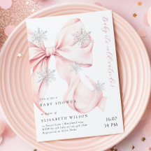 Pink Bow Baby Het is koud buiten Baby shower