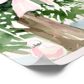 Pink Bow Baby Het is koud buiten Baby shower Poster (Hoek)