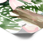 Pink Bow Baby Het is koud buiten Baby shower Poster (Hoek)