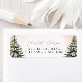 Pink Bow Baby Het is Koud Buiten Terugkeer Adres Etiket