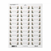 Pink Bow Baby Het is Koud Buiten Terugkeer Adres Etiket (Full Sheet)