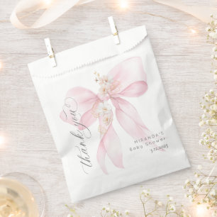 Pink Bow Baby in Bloom bloemendank u Bedankzakje