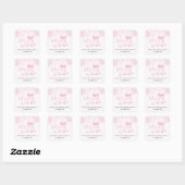 Pink Bow Baby Its Cold Outside Baby Shower Vierkante Sticker (Vel)