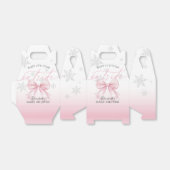 Pink Bow Baby Its Cold Outside Baby Shower Welcome Bedankdoosjes (Uitgevouwen)