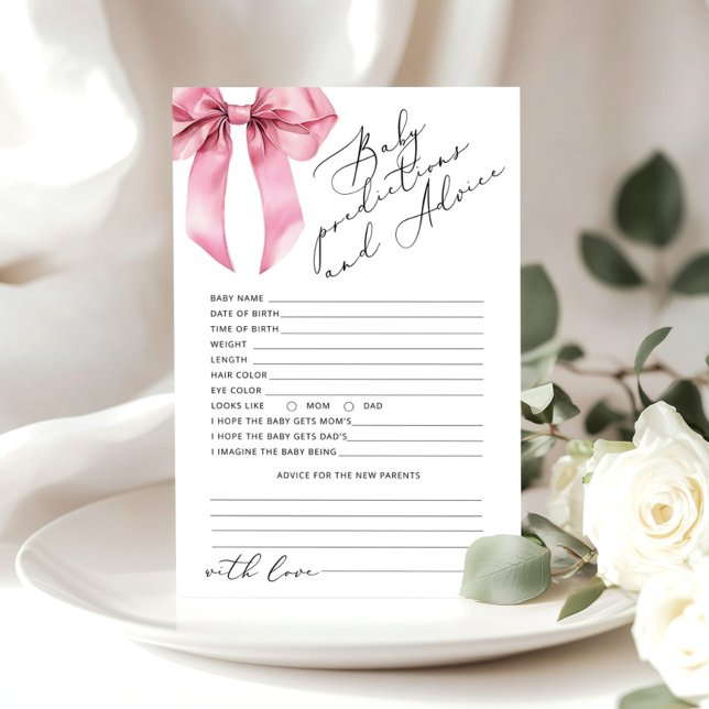 Pink Bow baby meisje voorspellingen en advies kaar (Creator heeft geüpload)