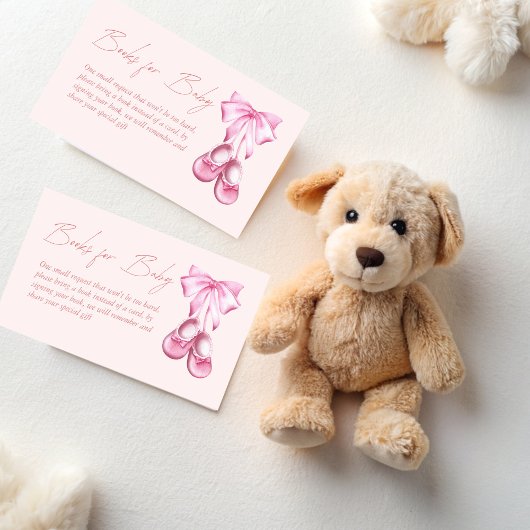 Pink bow baby shoes coquette books for baby informatiekaartje