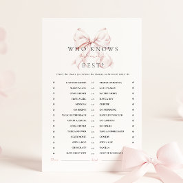 Pink Bow Baby shower Activiteit Spelletjes