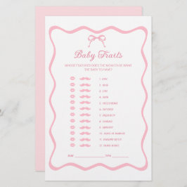 Pink Bow Baby shower Baby Traits spel