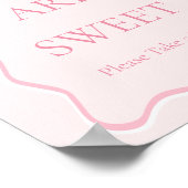 Pink Bow Baby shower Baby's zijn Sweet Favour Poster (Hoek)