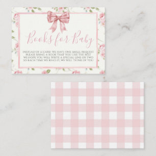 Pink Bow Baby shower Boek Aanvraag Kaart