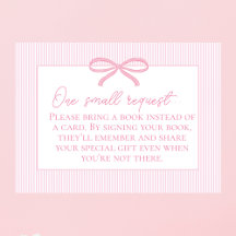 Pink Bow Baby shower Boek