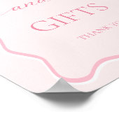 Pink Bow Baby shower Boeken en geschenken Poster (Hoek)