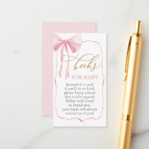 Pink Bow Baby shower Boeken voor Baby