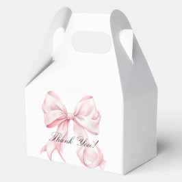 Pink Bow Baby Shower Coquette Bow Theme Bedankdoosjes