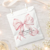 Pink Bow Baby Shower Coquette Bow Theme Bedankzakje (Geknipt)