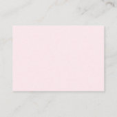 Pink Bow Baby Shower Diaper Raffle Informatiekaartje (Achterkant)