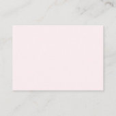 Pink Bow Baby Shower Diaper Raffle Informatiekaartje (Achterkant)