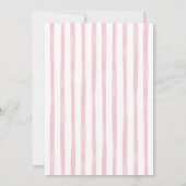 Pink Bow Baby Shower Invitation Kaart (Achterkant)