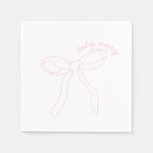 Pink Bow Baby shower servetten, meisje verjaardags Servet (Voorkant)