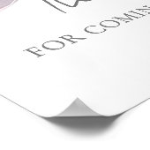 Pink Bow Baby Shower Thank You Sign Poster (Hoek)