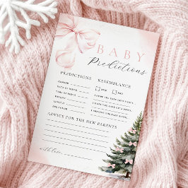 Pink Bow Baby shower Voorspelling & Advies Spel