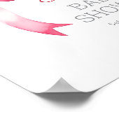 Pink Bow Baby Shower Welcome Sign – Physical Print (Hoek)