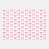 Pink Bow Baby shower Wrapping Paper (Voorkant 3)