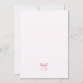 Pink Bow Baby zijn koude buiten Baby shower Kaart (Achterkant)